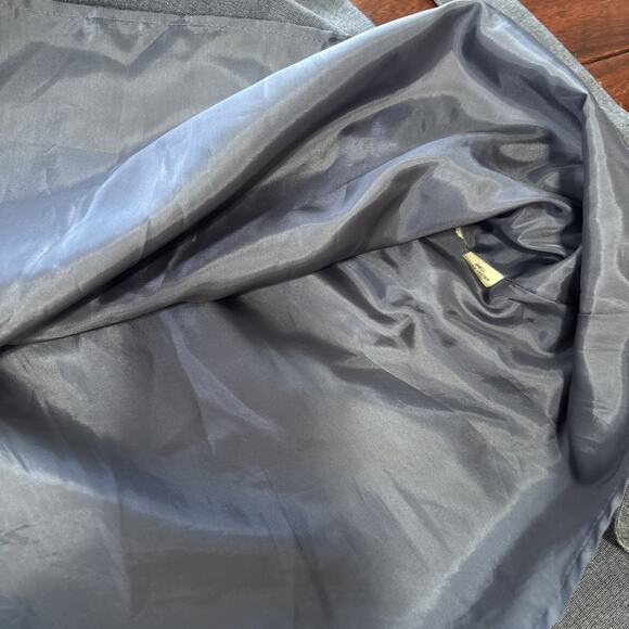 Calvin Klein Retro Gray Midi Dress Sz 8 Minimalist Career Corp Core Twee A-Line - Picture 6 of 6